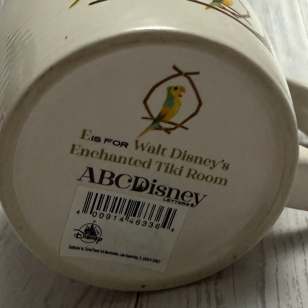 Disney Parks ABC Collection Mug Letter E for Enchanted Tiki Room Both Parks Bird - Picture 6 of 7